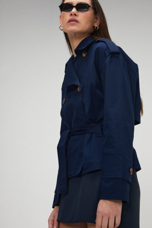 Parka Sarja Azul Marinho - Imagem 2
