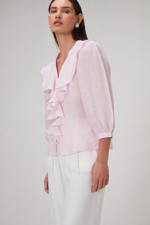 Camisa Babados Rosa - Imagem 4