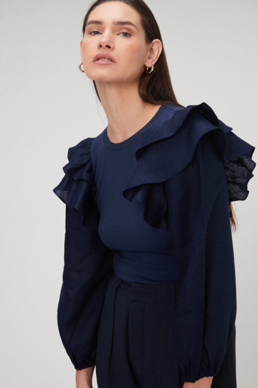 Blusa Laura Azul Marinho - Imagem 3
