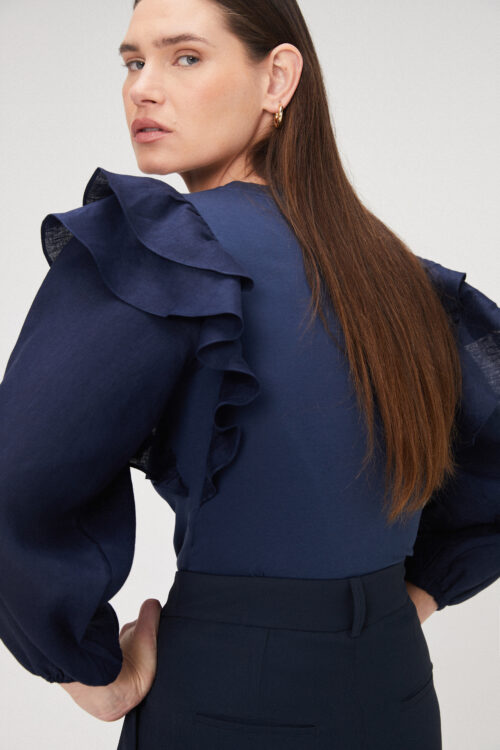 Blusa Laura Azul Marinho