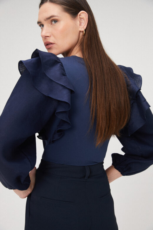 Blusa Laura Azul Marinho - Imagem 4