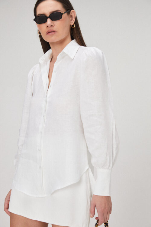 Camisa Helena Em Linho Branco