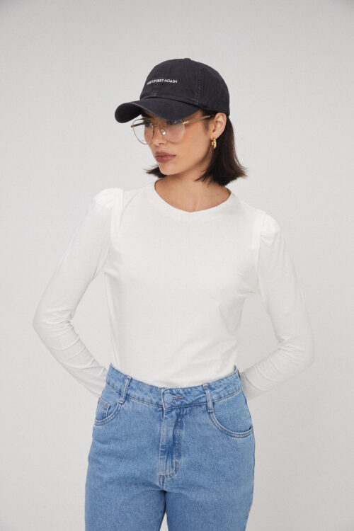 Blusa Ane Manga Longa Off White