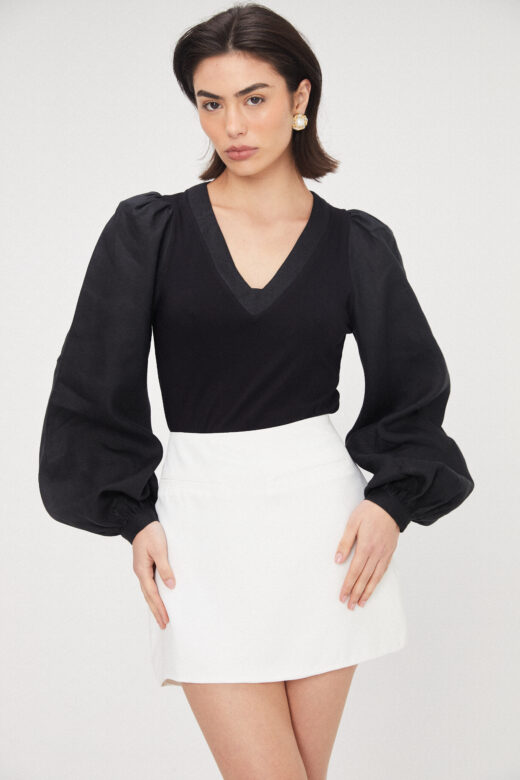 Blusa Balonê Preta - Imagem 3