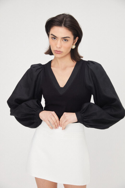 Blusa Balonê Preta - Imagem 2