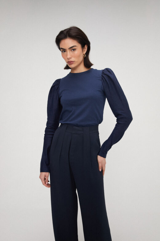 Calça Passante Azul Marinho - Imagem 5