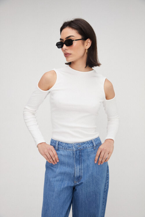 Blusa Canelada Off White